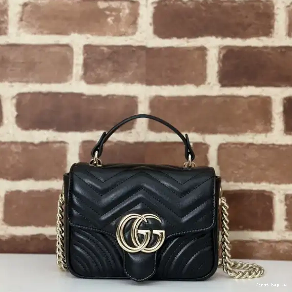 Firstbag ru Marmont top GUCCI mini handle bag-17*13*6CM GG 0707